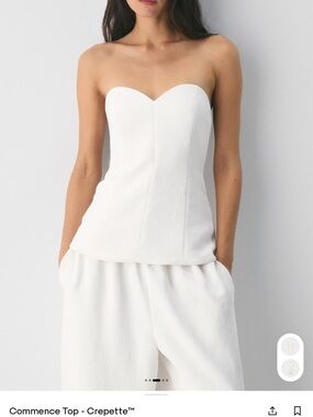 Aritzia commence Strapless Sweetheart White Bustier Top